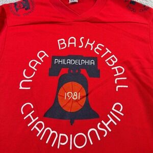 Vintage Artex 1981 NCAA Basketball Championship Philadelphia Red Shirt Small